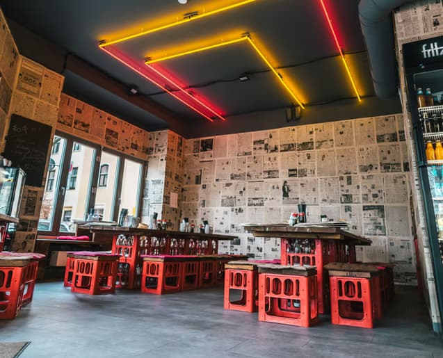 Innenraum des Restaurants SAM Sushi and Meat in der Maxvorstadt